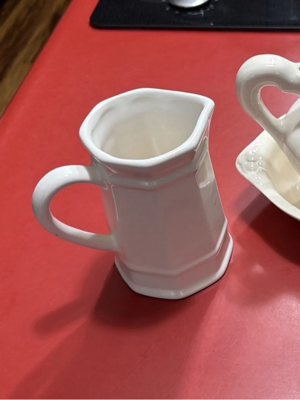 Cream Ceramic Pitcher and Bowl Set - Neutral Cream set of 3